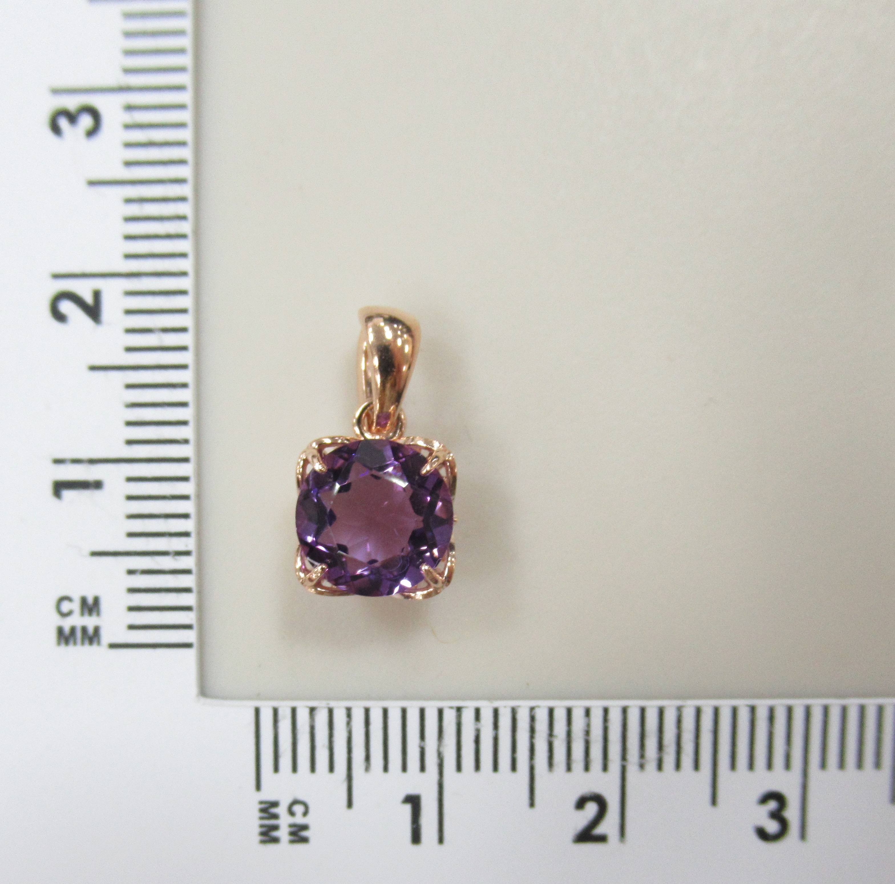 Серебряная подвеска с аметистом